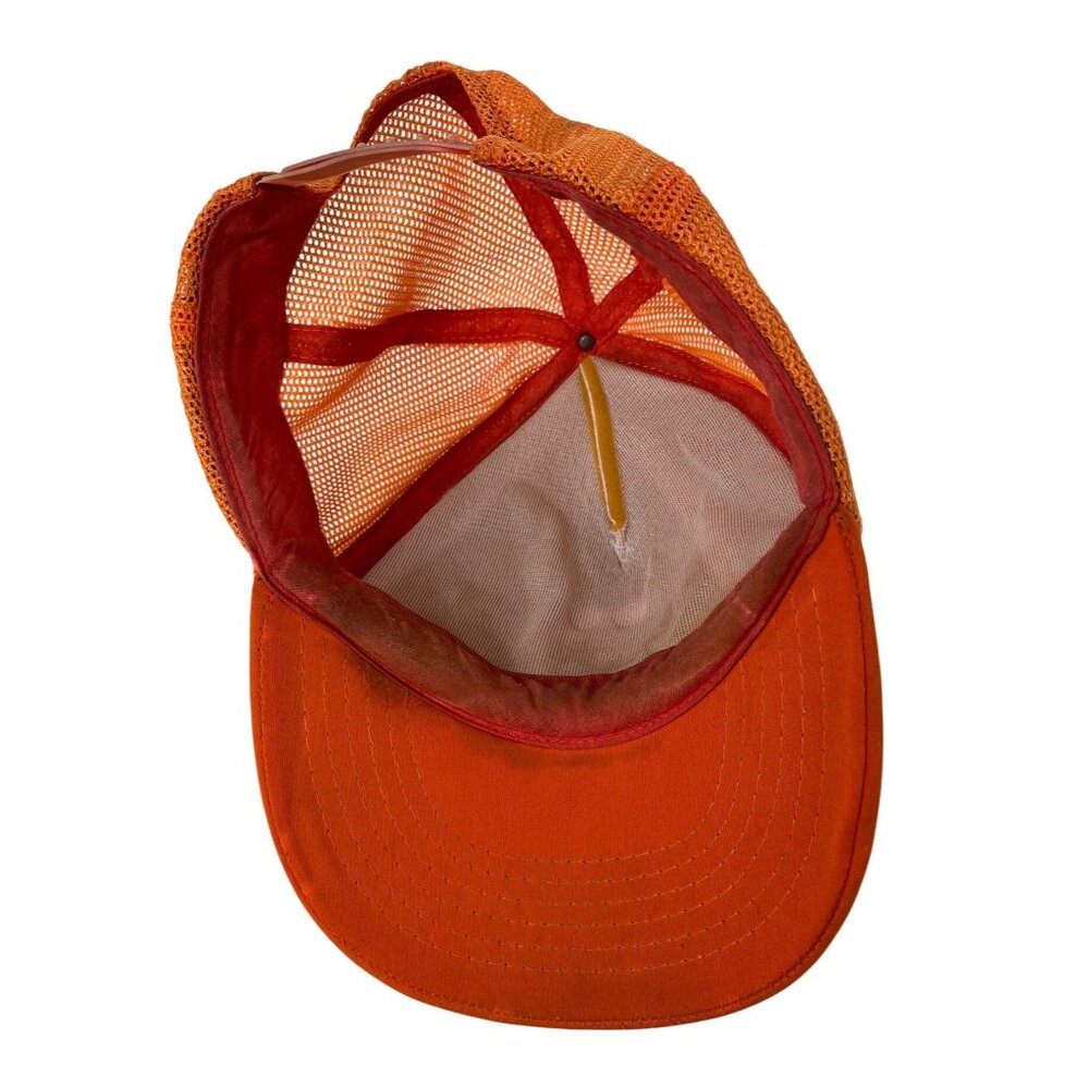 Vintage AC Delco Moraine Orange White Trucker Snapback Hat Cap - Picture 8 of 8